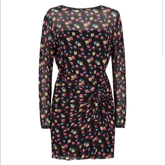 NWOT All Saints Floral long sleeves mini dress - Picture 2 of 6